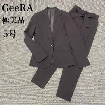 컨디션 최상 GeeRA 워셔블 테이퍼드 팬츠 셋업 수트 그레이 xs