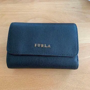 FURLA 블랙 3단 폴더형 지갑