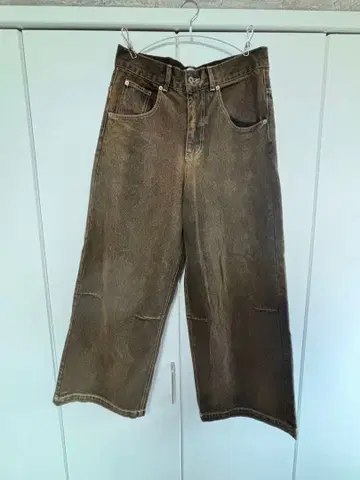 BlessU 브라운 스트레이트 데님