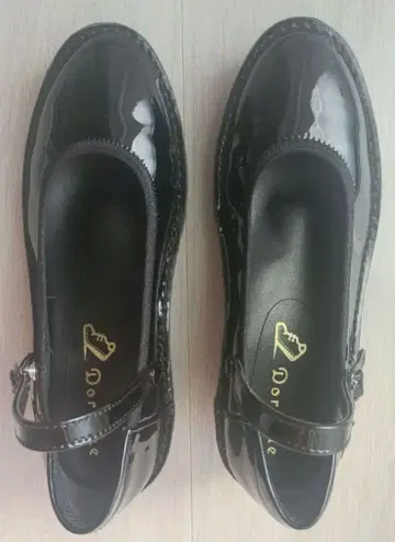 새상품급 돌체 소가죽 스티치다운 2way 라운드 펌프스