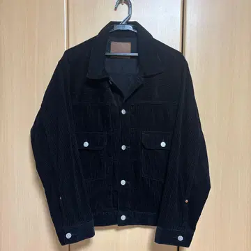 BACK NUMBER 코듀로이 자켓 블랙 L 사이즈