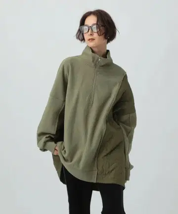 렙심 LEPSIM 퀼팅 도킹 튜닉 카키 새상품