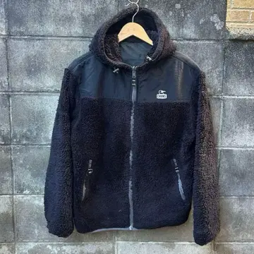 참스 리버서블 플리스 엘모 후드티 블랙