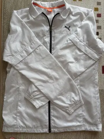 PUMA 화이트 윈드브레이커 사이즈 0