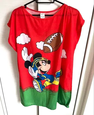 빈티지 미키마우스 미식축구 T셔츠