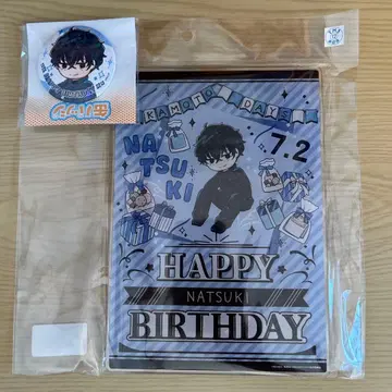 사카모토 데이즈 아크릴 아트 보드 캔뱃지 세바 나츠키 벌스데이 세트