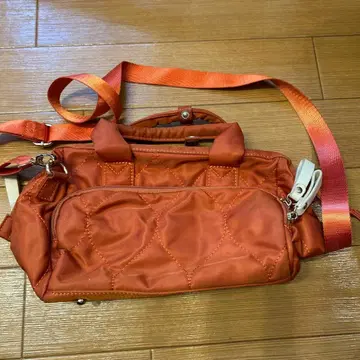 aroco 오렌지 퀼팅 숄더백