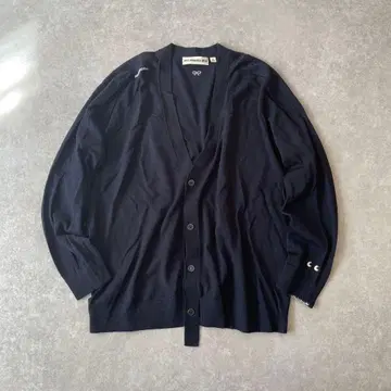 미사용 새상품 유니클로 안야 힌드마치 메리노 V넥 가디건 네이비 XL