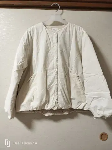 [ Bliss bunch ] 고밀도 코튼 충전솜 노카라 자켓 아이보리