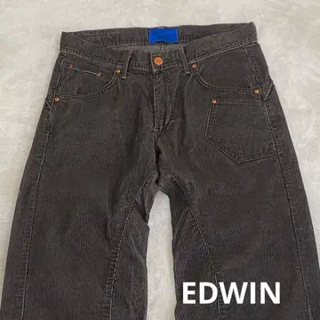 EDWIN 입체 재단 코듀로이 팬츠 세미 와이드 L