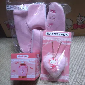 헬로키티 행운 복권 룸슈즈 백참 소품함 3종 세트