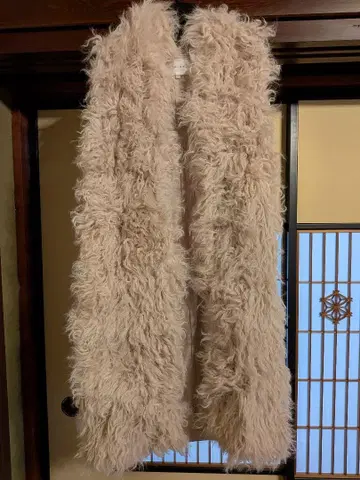 BEIGE, 베이지 퍼 롱 베스트