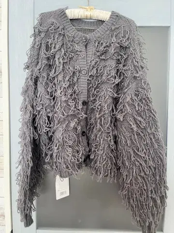 프린지 디자인 가디건 XL 차콜 classicalELF