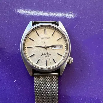 가동품 SEIKO 실버 웨이브 자동 와인딩