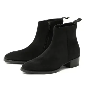 더블 에이치 WH 블랙 사이드 지퍼 부츠 요시마사 호시바