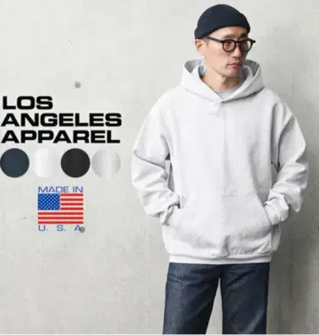 로스앤젤레스 어패럴 헤비 플리스 후드 부착 풀오버 waiper