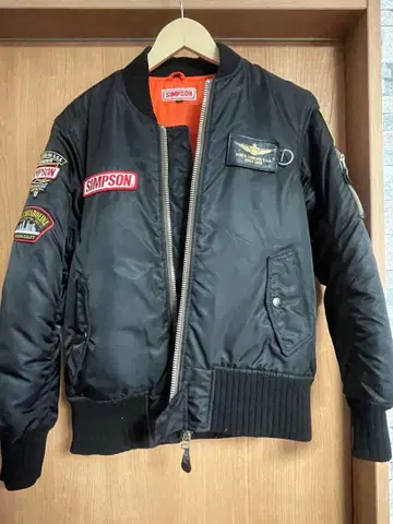 SIMSPON 블랙 MA-1 자켓 WM