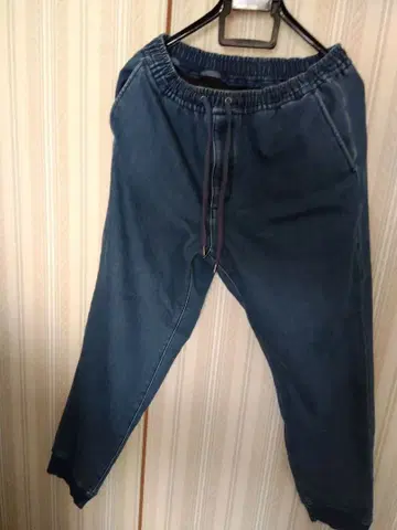 다크 블루 이지 팬츠 리브 포함 GU