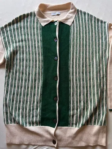 JEANASIS 스트라이프 니트 가디건