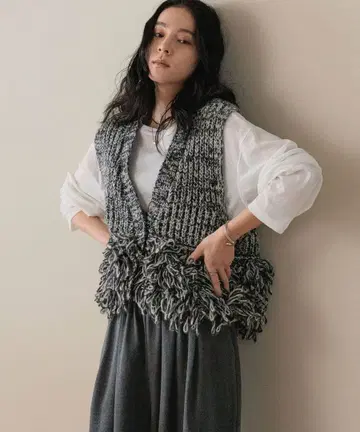 새상품 LOWRYS FARM 루프 니트 베스트