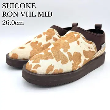 [ 컨디션 최상 ] 스이코크 슬립온 브라운 베이지 송치 카우 소 패턴