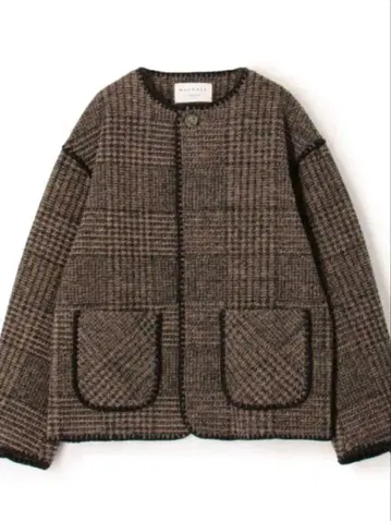 새상품! TOMORROWLAND 체크 스파크 크루넥 자켓