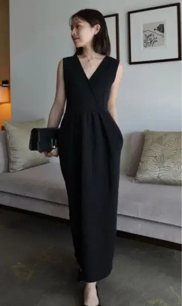 Constructive Knit Jumper Skirt [ black ]