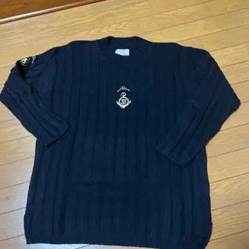 VALIENZA PO 긴팔 니트 스웨터 블랙 자수