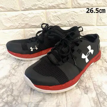언더아머 러닝화 블랙 레드 26.5cm