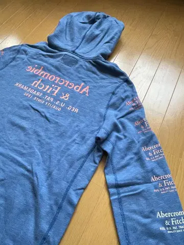 Abercrombie & Fitch 파랑 후드티 후드 부착