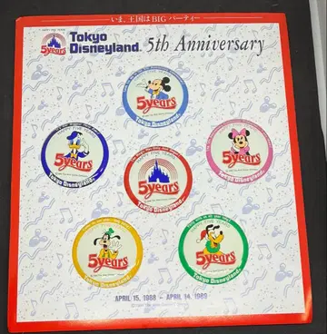 도쿄 디즈니랜드 5주년 배지 세트