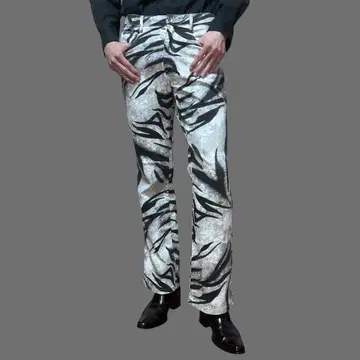 Vintage zebra bootcut pants