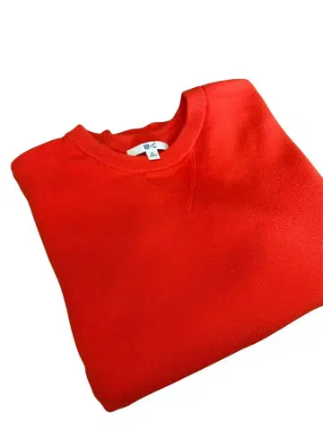 UNIQLO C 스무스 코튼 크루넥 스웨터 XL 오렌지 유니클로