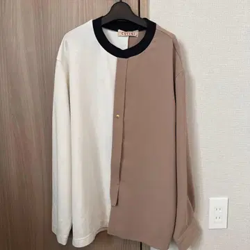 CULLNI 화이트/베이지 긴팔 티셔츠