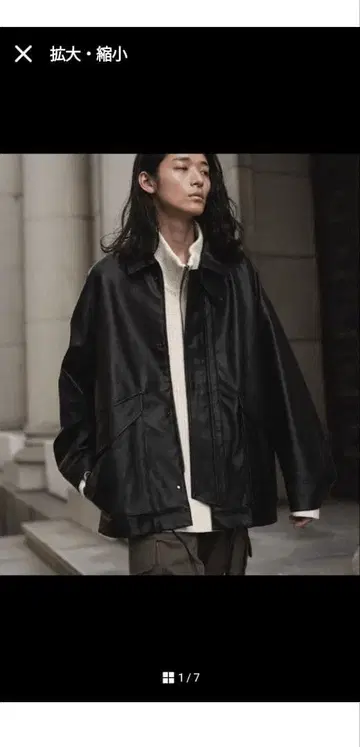 WYM ARTIFICIAL GRAIN MILITARY BLOUSON 블랙