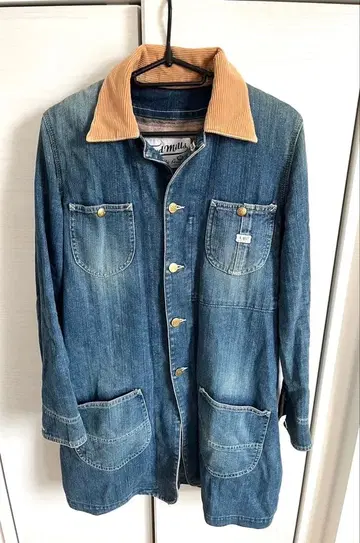 Fordmills/Lee 콜라보 데님 커버올 자켓 코듀로이 옷깃