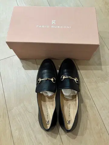 FABIO RUSCONI 블랙 로퍼 37.5