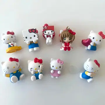 헬로키티 마이멜로디 피규어 9개