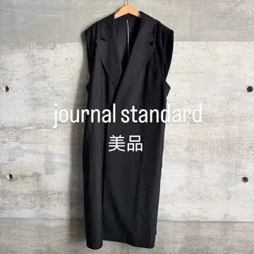 저널 스탠다드 블랙 더블 버튼 슬리브리스 베스트