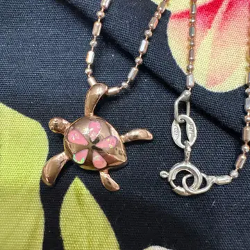 새상품 호누 핑크 오팔 목걸이 하와이안 주얼리 실버 925