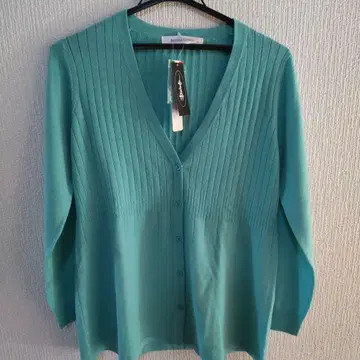 Marisa Grace M 터콰이즈 V넥 가디건