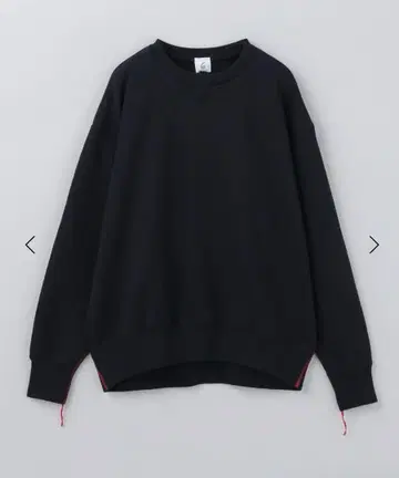 6(ROKU) 코튼 우라케 컬러 스티치 크루넥 풀오버