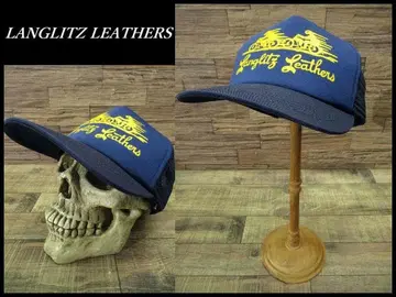 레어 USA제 랑그리츠 가죽 COMPETITION 트래커 캡