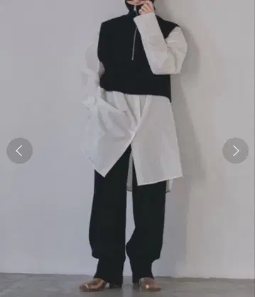 새상품급 todayful 하프 지퍼 베스트 블랙