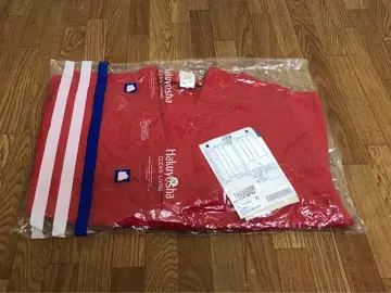 새상품급 papas 파파스 가디건 레드 무지 하쿠요샤에서 클리닝 완료