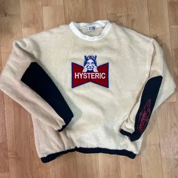 HYSTERIC 플리스 스웨터 크림색
