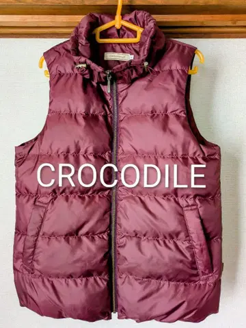 새상품급 CROCODILE 버건디 다운 베스트