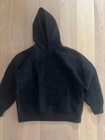 AURALEE 오라리 블랙 후드 나일론 후드티