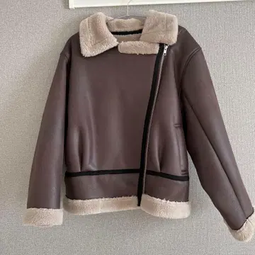 예카베카 페이크 무스탕 라이더 자켓