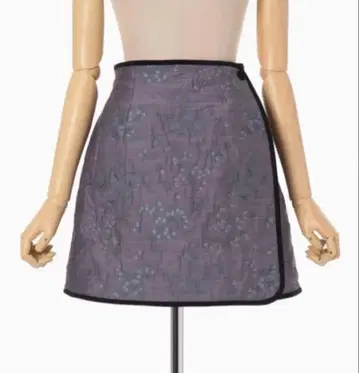 마메 마메쿠로구치 플로럴 자카드 스커트 퍼플 size 1